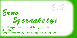 erno szerdahelyi business card
